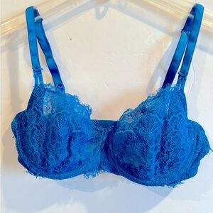 VICTORIA’S SECRET 38D Dream Angels Push-Up without Padding Blue Lace Women's Bra